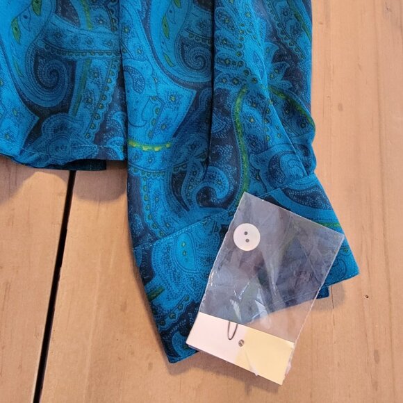 Vintage 100% Silk New York‎ City Design Co Woman’s Blouse Size M NEW - Picture 5 of 10